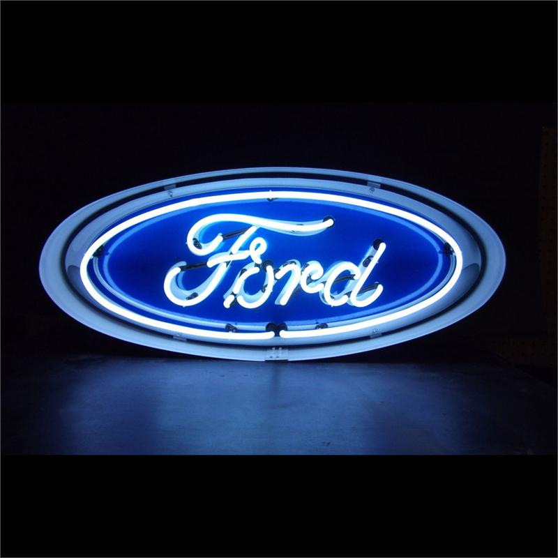 Ford oval flame neon sign #8
